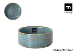 La Mediterranea Bol Redondo Snack Scratch Blue 13x4.8cm