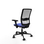 PIQUERAS Y CRESPO Silla de oficina Haches con mecanismo Sincro/Traslack, Azul claro y Blanco