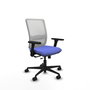PIQUERAS Y CRESPO Silla de oficina Haches con mecanismo Sincro/Traslack, Azul claro y Blanco