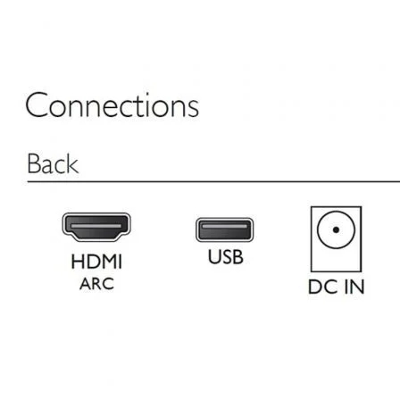 Philips TAB4000/10 Barra de Sonido Bluetooth 2.0 60W Negro con HDMI-ARC, Bluetooth 5.4, Conexión USB y Mando