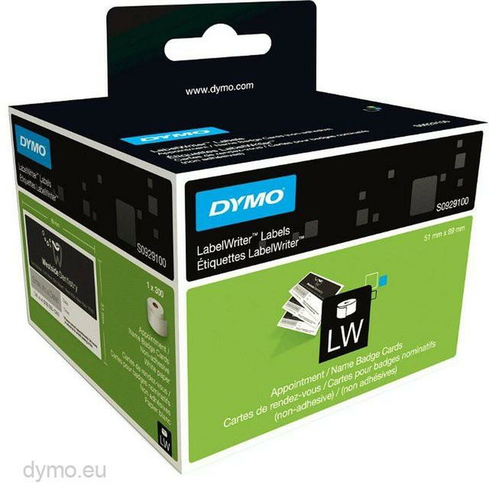 Dymo Etiquetas LabelWriter 51x89 mm, 300 unidades, Papel Blanco No Adhesivas