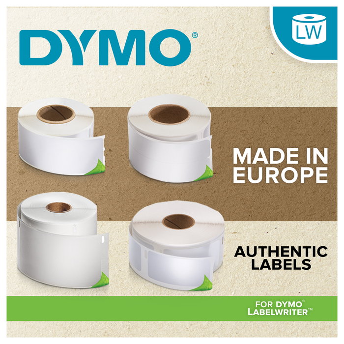Dymo Etiquetas LabelWriter 51x89 mm, 300 unidades, Papel Blanco No Adhesivas
