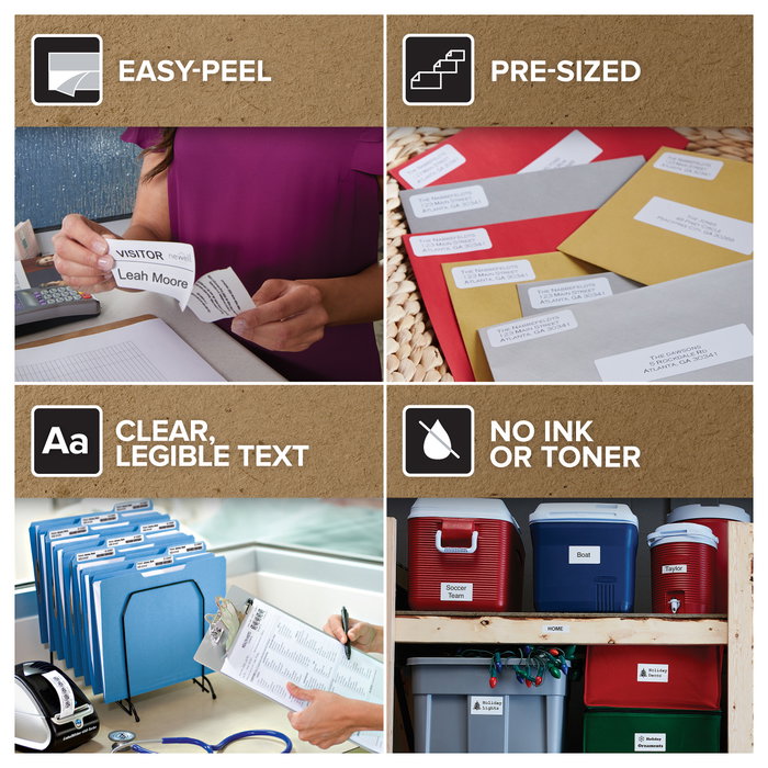 Dymo Etiquetas LabelWriter 51x89 mm, 300 unidades, Papel Blanco No Adhesivas