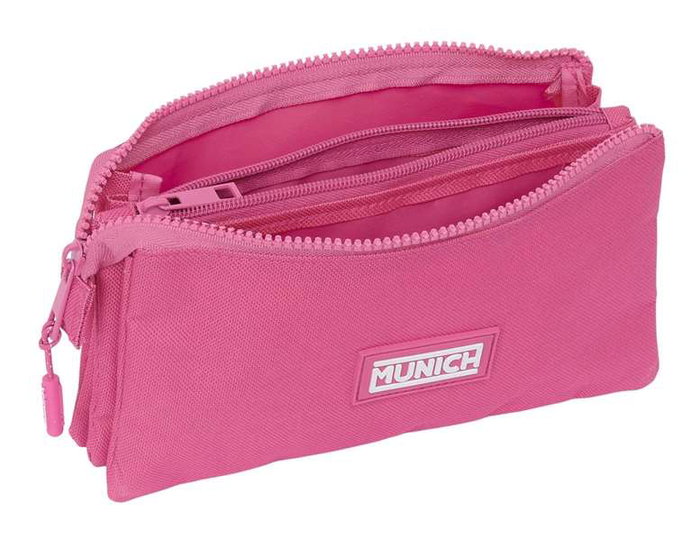 Safta Portatodo Triple Munich Basicos Fucsia 22x12x3 cm Safta Portatodo Triple Munich Basicos Fucsia 22x12x3 cm