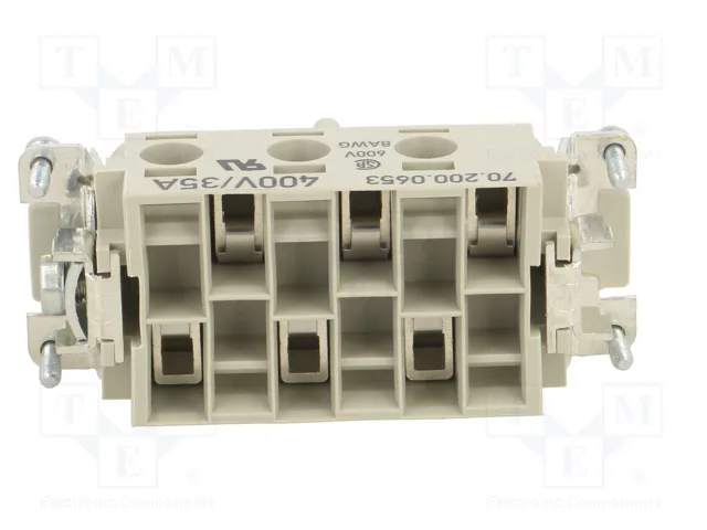 WIELAND Conector HDC hembra 6 pines 35A serie 70 industrial WIELAND Conector HDC hembra 6 pines 35A serie 70 industrial