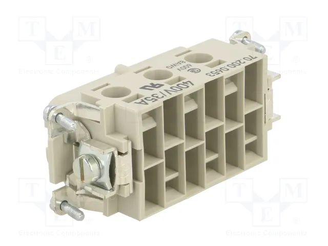 WIELAND Conector HDC hembra 6 pines 35A serie 70 industrial WIELAND Conector HDC hembra 6 pines 35A serie 70 industrial