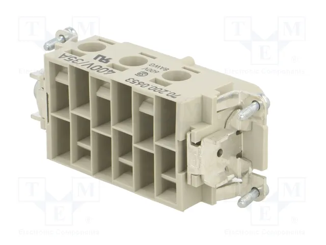 WIELAND Conector HDC hembra 6 pines 35A serie 70 industrial WIELAND Conector HDC hembra 6 pines 35A serie 70 industrial