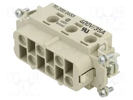 WIELAND Conector HDC hembra 6 pines 35A serie 70 industrial
