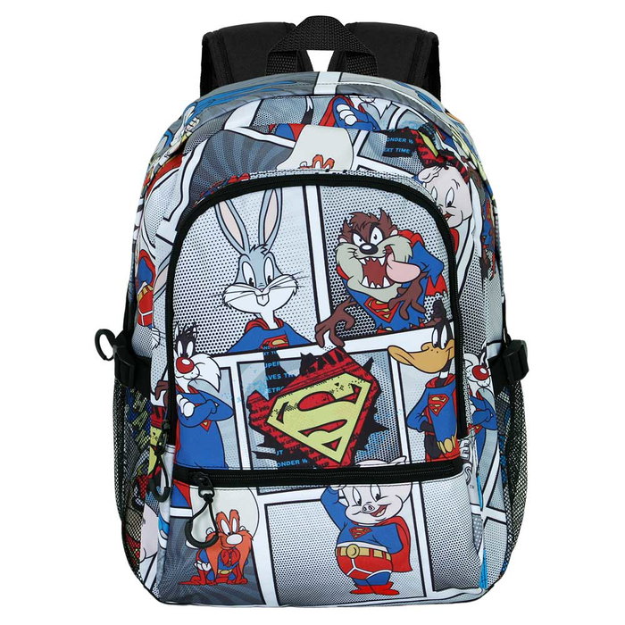 Looney Tunes Mochila Fight FAN 2.0 Super Tunes Gris