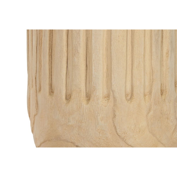 DKD Home Decor Macetero de Madera Paulownia Tallado Natural DKD Home Decor Macetero de Madera Paulownia Tallado Natural