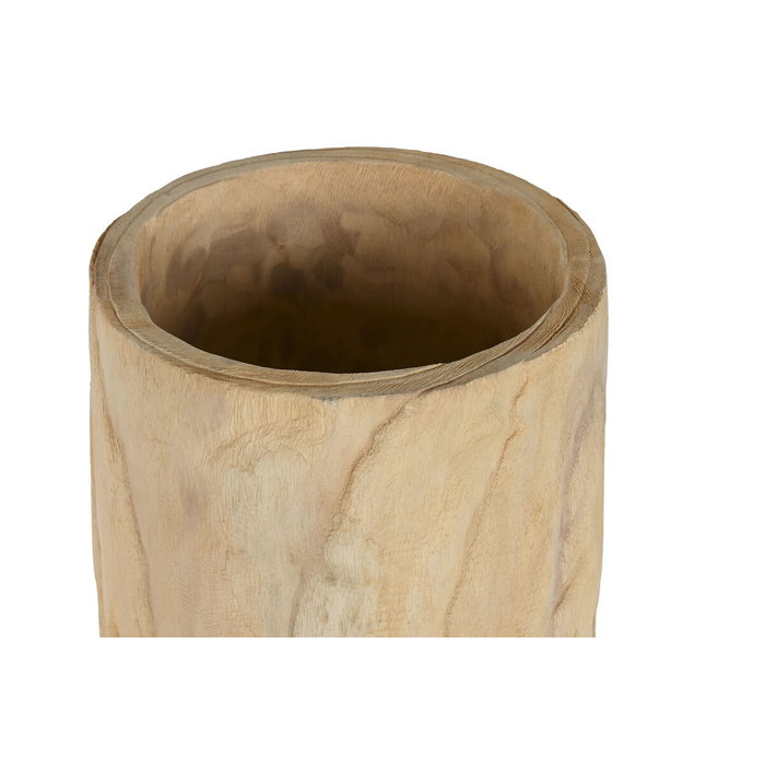 DKD Home Decor Macetero de Madera Paulownia Tallado Natural DKD Home Decor Macetero de Madera Paulownia Tallado Natural