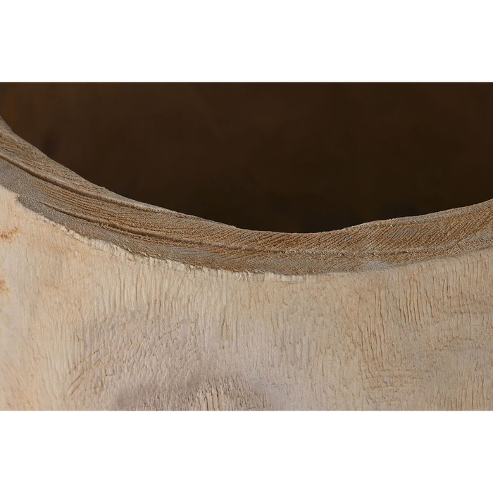 DKD Home Decor Macetero de Madera Paulownia Tallado Natural DKD Home Decor Macetero de Madera Paulownia Tallado Natural