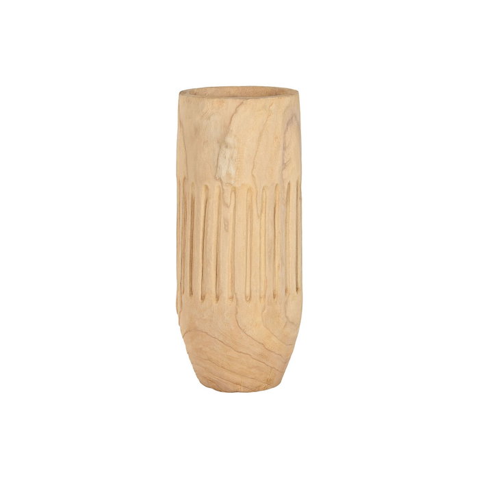 DKD Home Decor Macetero de Madera Paulownia Tallado Natural DKD Home Decor Macetero de Madera Paulownia Tallado Natural