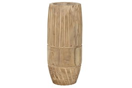 DKD Home Decor Macetero Natural 32 x 32 x 69 cm Madera Paulownia