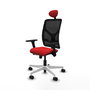 PIQUERAS Y CRESPO Silla de oficina Motilla Rojo/Negro con mecanismo Sincro/Traslack
