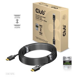Club3D CAC-1375 Cable HDMI 2.1 Ultra High Speed 10K HDR 5m, Negro, 48 Gbit/s, Audio Return Channel (ARC)