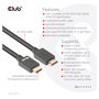 Club 3D Cable HDMI A-A Ultra High Speed 2.1 10K HDR 5 Metros - Retail