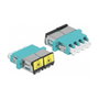 DeLOCK Acoplador de Fibra Óptica LC Quad hembra a LC Quad hembra Multimodo aguamarina