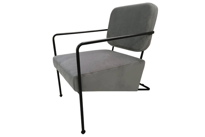 DKD Home Decor Butaca Gris Poliester y Metal 71 x 72 x 55 cm