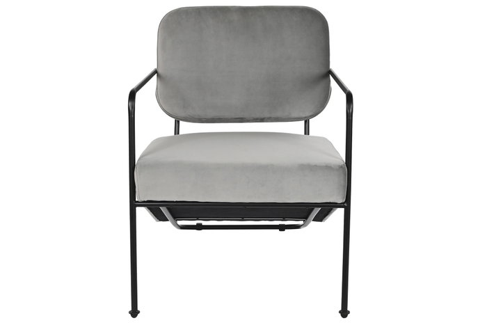 DKD Home Decor Butaca Gris Poliester y Metal 71 x 72 x 55 cm