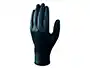 Deltaplus Talla 9/10 Guantes de Nitrilo Químico Desechable No Empolvado Color Negro Caja de 100 Unidades