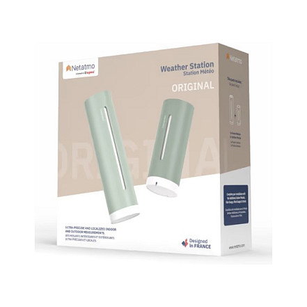 NetAtmo NWS-M-EC Estación Meteorológica Inteligente con Calidad del Aire, Color Menta, 2ª Generación, Conectividad WiFi y Alexa