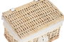 DKD Home Decor Set de 2 Cestas de Mimbre y Poliéster Natural