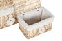 DKD Home Decor Set de 2 Cestas de Mimbre y Poliéster Natural
