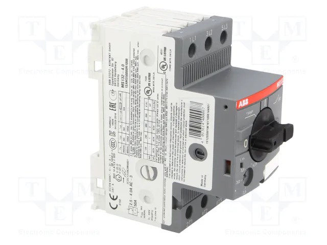 ABB MS132-4.0 Interruptor motorizado 1,5kW 208÷690VAC