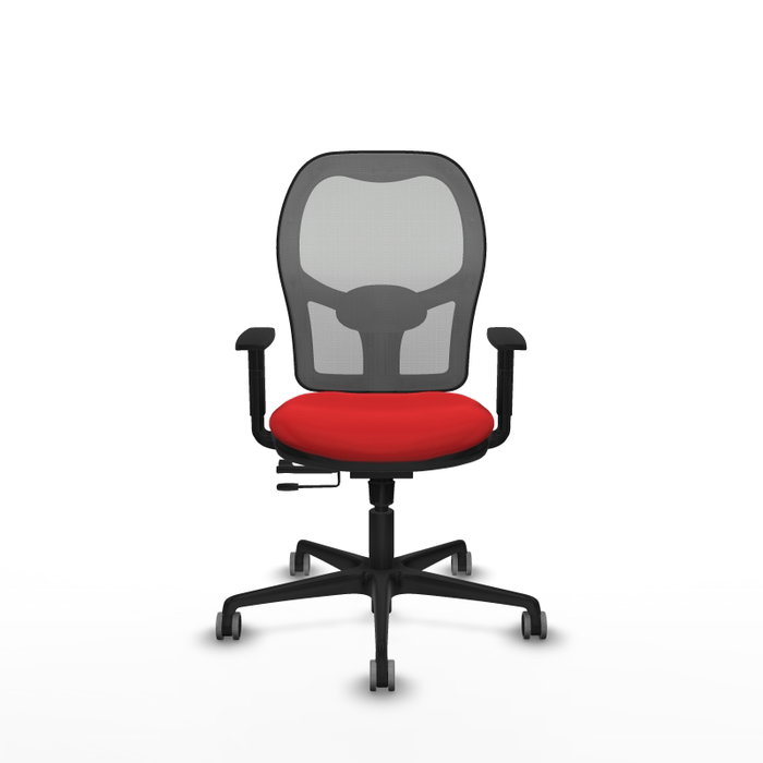 PIQUERAS Y CRESPO Silla de oficina Jorquera con mecanismo Sincro/Traslack Rojo y Gris PIQUERAS Y CRESPO Silla de oficina Jorquera con mecanismo Sincro/Traslack Rojo y Gris