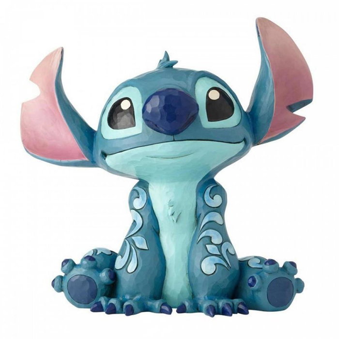 Enesco Figura Grande Disney Stitch Coleccionable Jim Shore 36cm Poliresina Efecto Madera Tallada