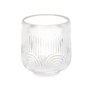 Portavelas Gift Decor Transparente Cristal 9 x 9,5 x 9 cm Rayas (12 Unidades)
