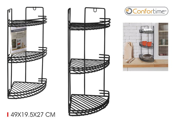 Confortime Estantería Rinconera Cocina Black 49 cm x 19.5 cm x 27 cm (6 Unidades) Confortime Estantería Rinconera Cocina Black 49 cm x 19.5 cm x 27 cm (6 Unidades)