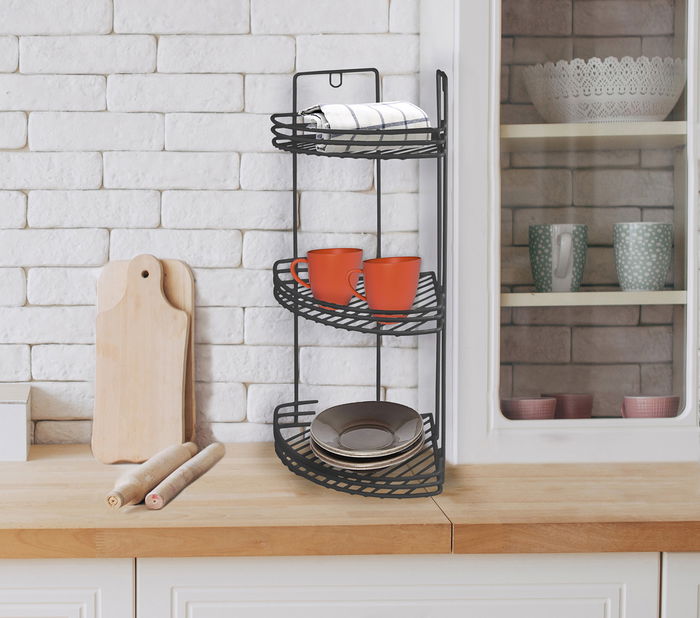 Confortime Estantería Rinconera Cocina Black 49 cm x 19.5 cm x 27 cm (6 Unidades) Confortime Estantería Rinconera Cocina Black 49 cm x 19.5 cm x 27 cm (6 Unidades)