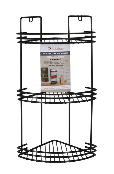 Confortime Estantería Rinconera Cocina Black 49 cm x 19.5 cm x 27 cm (6 Unidades) Confortime Estantería Rinconera Cocina Black 49 cm x 19.5 cm x 27 cm (6 Unidades)