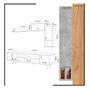 Hanah Home Mueble de TV Roble y Blanco 140cm Ancho con Cajones y Estantes, Diseño Moderno Escandinavo