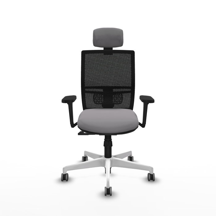 PIQUERAS Y CRESPO Silla de oficina Yunquera con mecanismo Sincro, Gris y Negro