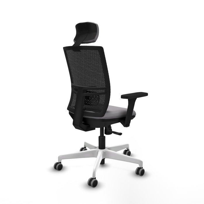 PIQUERAS Y CRESPO Silla de oficina Yunquera con mecanismo Sincro, Gris y Negro