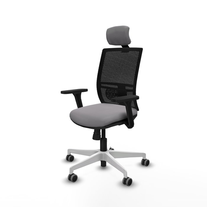 PIQUERAS Y CRESPO Silla de oficina Yunquera con mecanismo Sincro, Gris y Negro