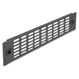 DeLOCK Panel de relleno para rack 19″ 2U con ventilación, negro