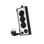 Nanocable 10.37.0013-BK - Regleta de Sobremesa con 3 Tomas + 2 Puertos USB (USB-A y USB-C) para Carga Rápida 18W - Interruptor con Luz LED - Cable 1.5m - Negro