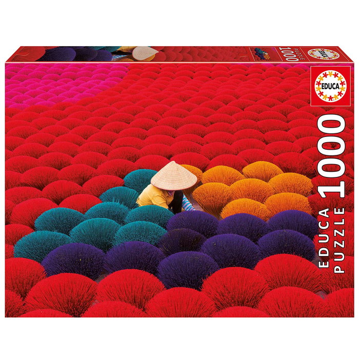 Educa Puzzle 1000 piezas Aldea Del Incienso, Vietnam con FIX PUZZLE®