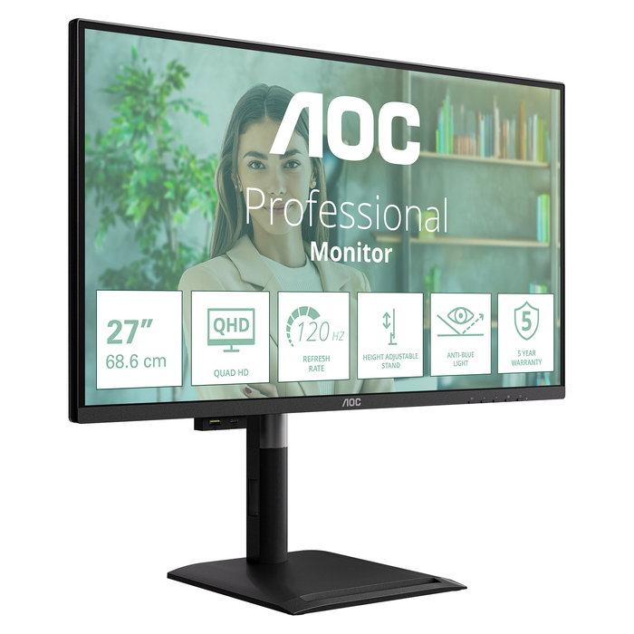 AOC Q27P4U 27" 2560x1440 WQHD 120Hz 4ms IPS HDR 2xHDMI DP USB