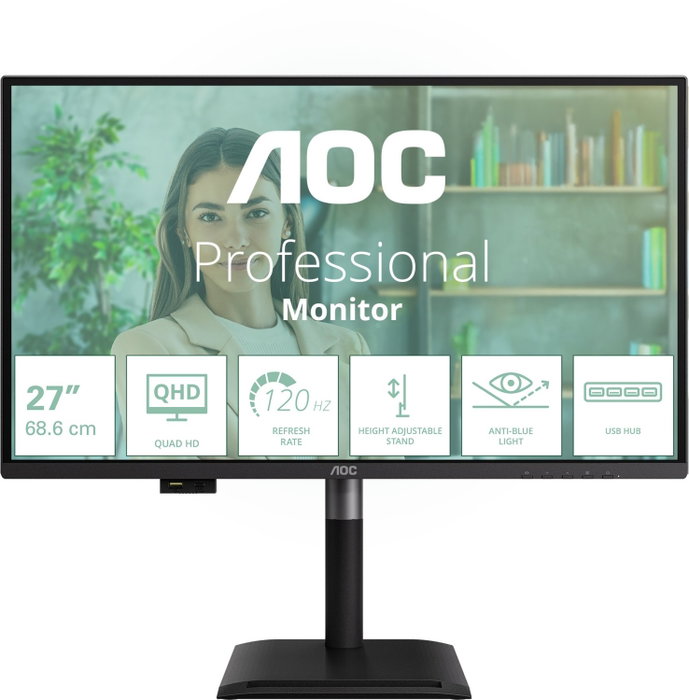 AOC Q27P4U Monitor QHD de 27 pulgadas, 120 Hz, IPS, Negro AOC Q27P4U Monitor QHD de 27 pulgadas, 120 Hz, IPS, Negro