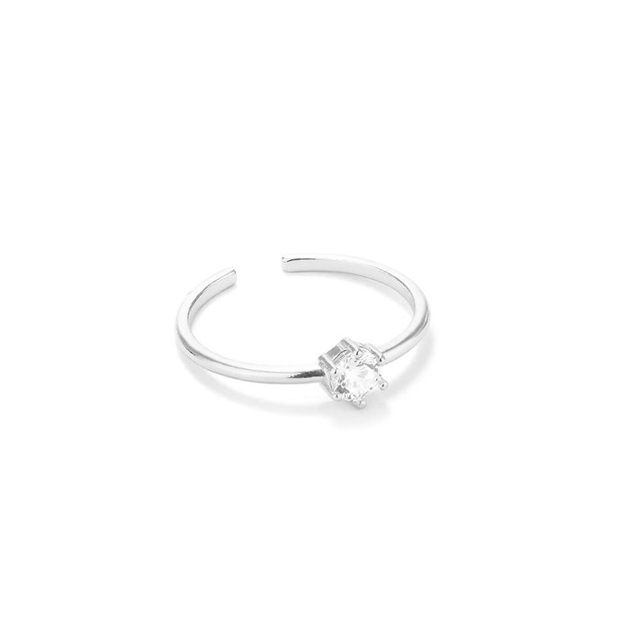 Radiant Anillo Solitario Silver BASICS Talla 54