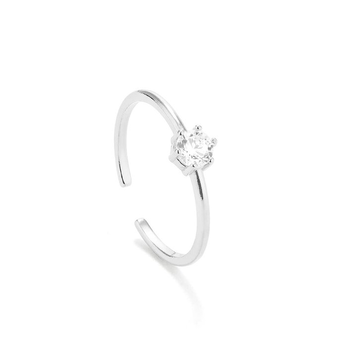 Radiant Anillo Solitario Silver BASICS Talla 54
