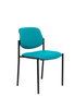 NOWY STYL Silla Styl tapizada en similpiel verde sin brazos