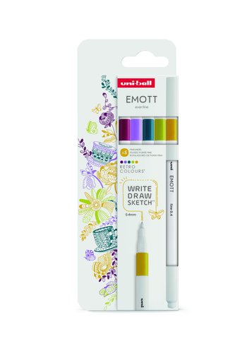 Rotulador Fibra Uni-Ball Emott Fineliner Pem-Sy (0,4) Colores Retro Estuche De 5 Rotulador Fibra Uni-Ball Emott Fineliner Pem-Sy (0,4) Colores Retro Estuche De 5
