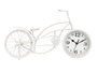 Giftdecor Reloj Forja Bicicleta Blanco 42x24x10 cm (Set de 4)