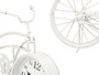 Giftdecor Reloj Forja Bicicleta Blanco 42x24x10 cm (Set de 4)